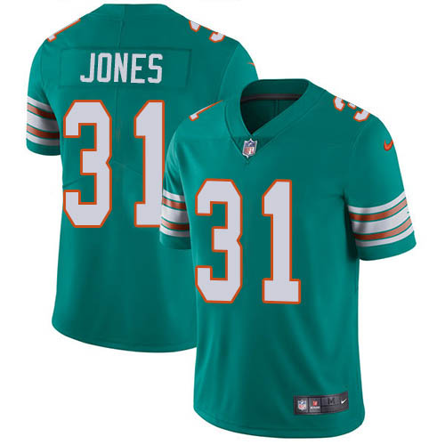 Nike Miami Dolphins #31 Byron Jones Aqua Green Alternate Youth Stitched NFL Vapor Untouchable Limited Jersey->youth nfl jersey->Youth Jersey